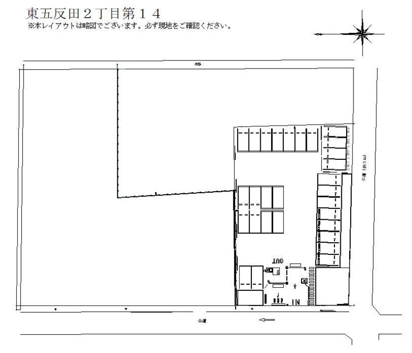 東五反田２丁目第１４の駐車配置図