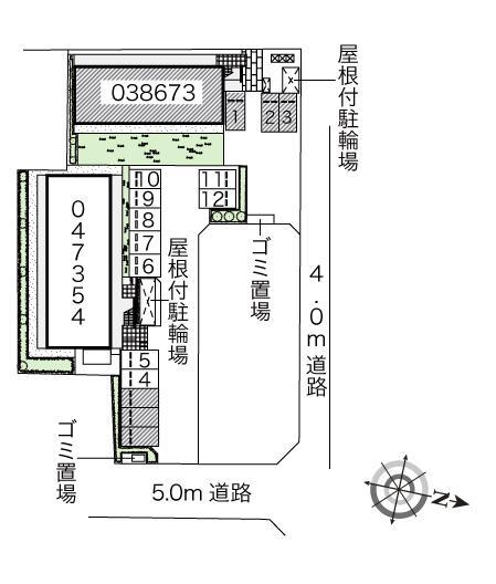 ハッピーエイト(38673)の駐車配置図