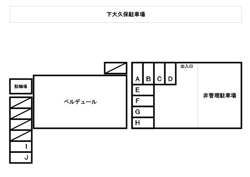 下大久保駐車場の駐車配置図