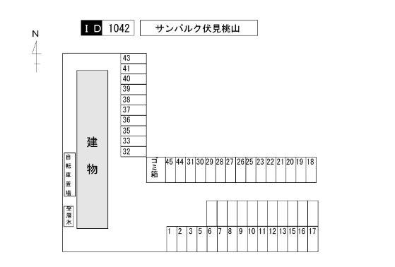サンパルク伏見桃山の駐車配置図