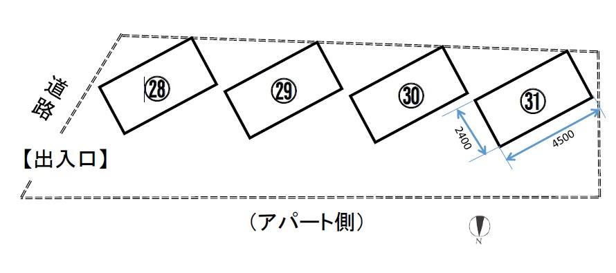 富田駐車場3186の駐車配置図