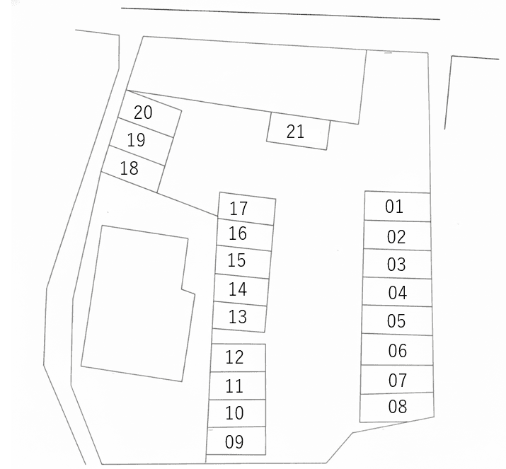 森島駐車場の駐車配置図