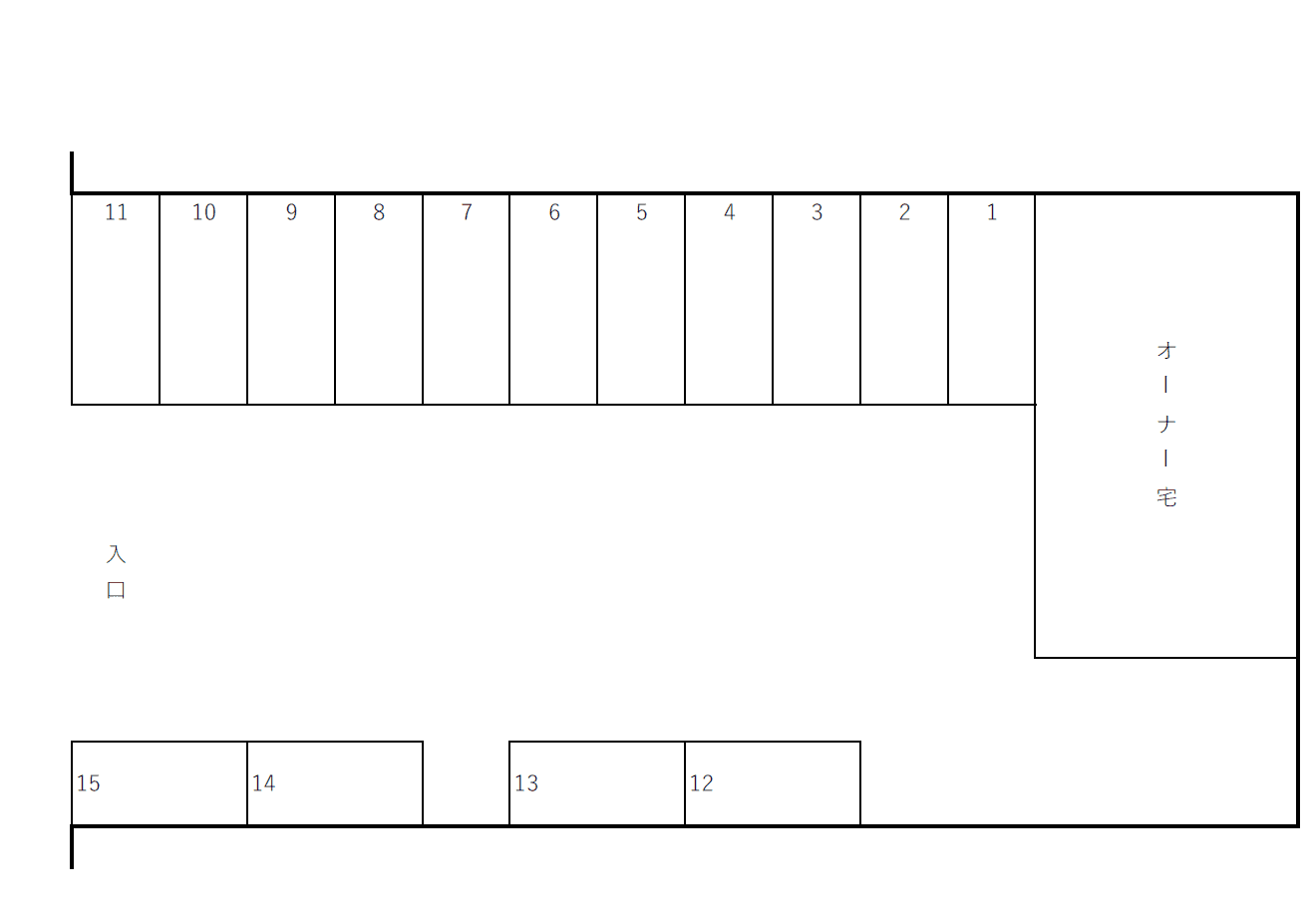 牛島貸駐車場の駐車配置図