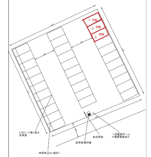 南柏駅前第４の駐車配置図