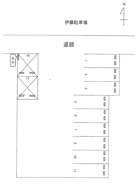 扶桑-25の駐車配置図