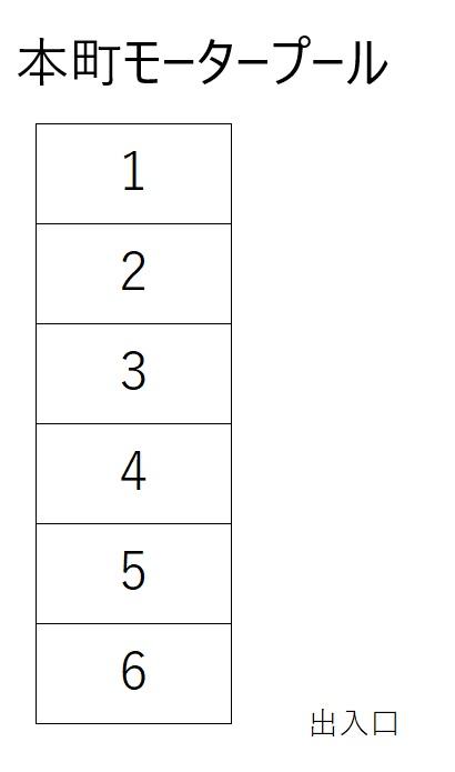 本町モータープールの駐車配置図