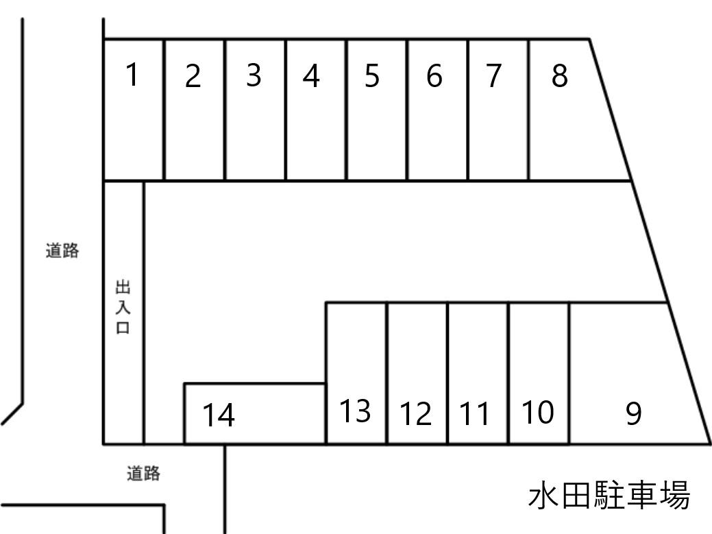 水田駐車場の駐車配置図