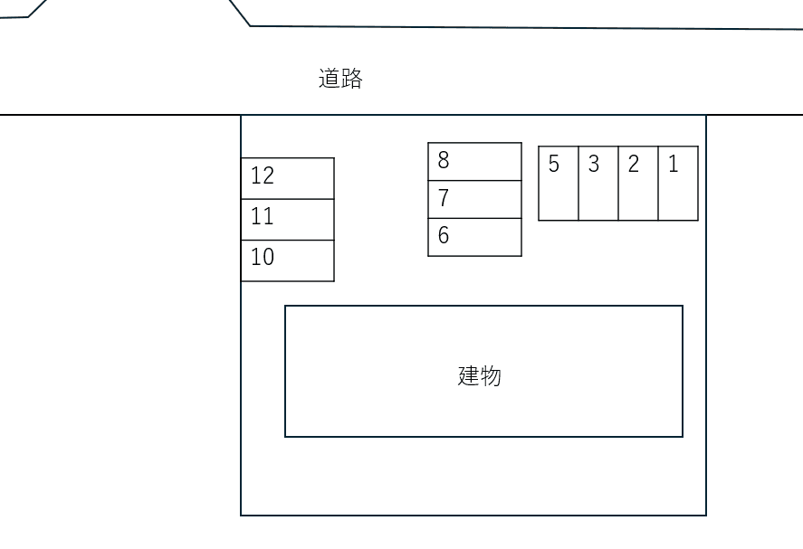 アンソレイエＡの駐車配置図