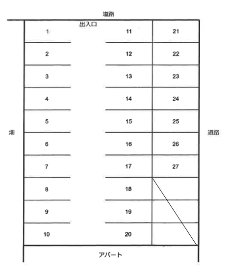 ホーム不動産パーキング9の駐車配置図