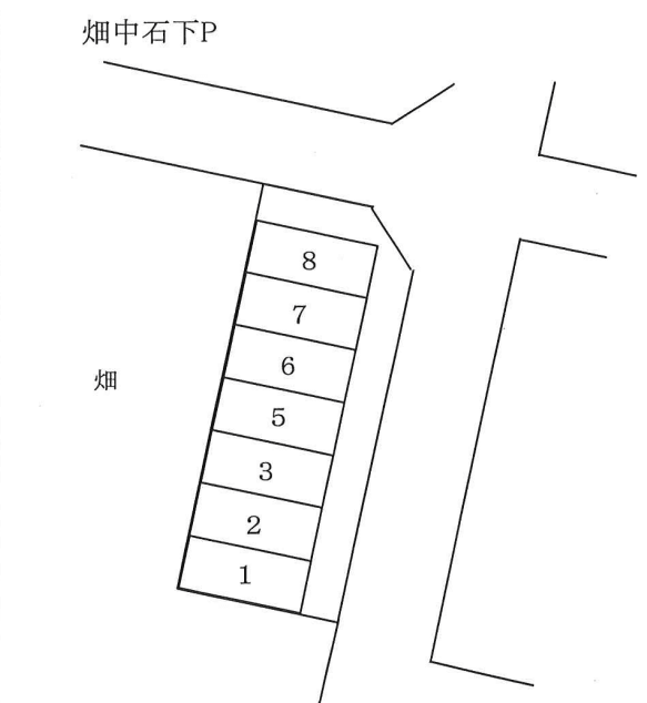 畑中石下Pの駐車配置図