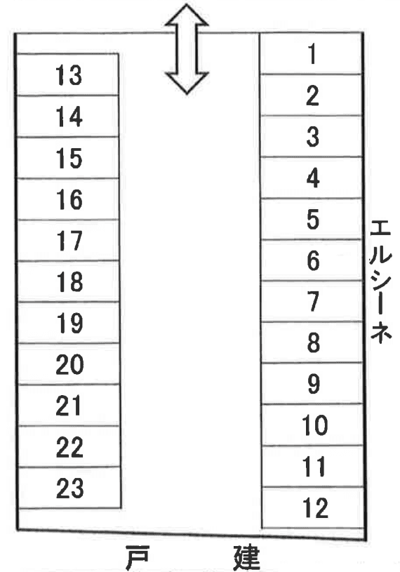 秋山駐車場（和光）の駐車配置図
