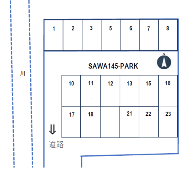 SAWA145-PARKの駐車配置図