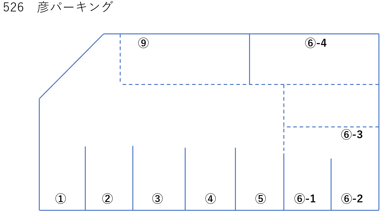 彦パーキングの駐車配置図