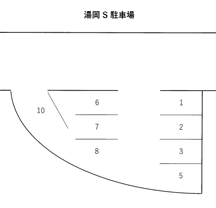 湯岡 Ｓ 駐車場の駐車配置図