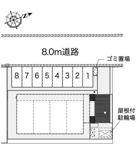 フローラⅡ(43709)の駐車配置図