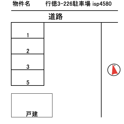 行徳3丁目226駐車場の駐車配置図