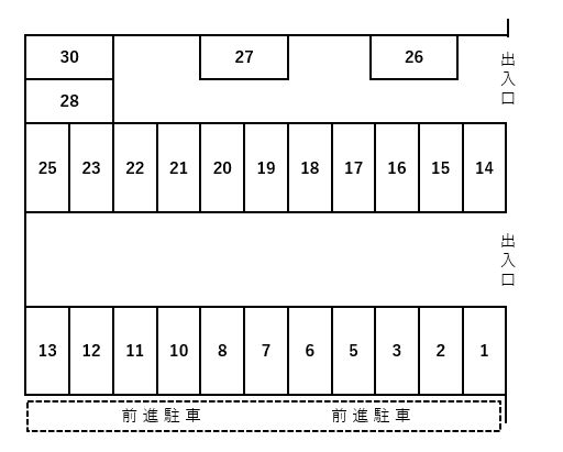 加100351駐車場の駐車配置図