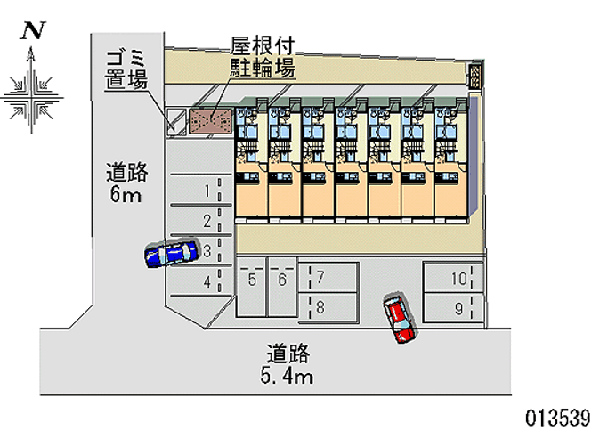 大地(13539)の駐車配置図