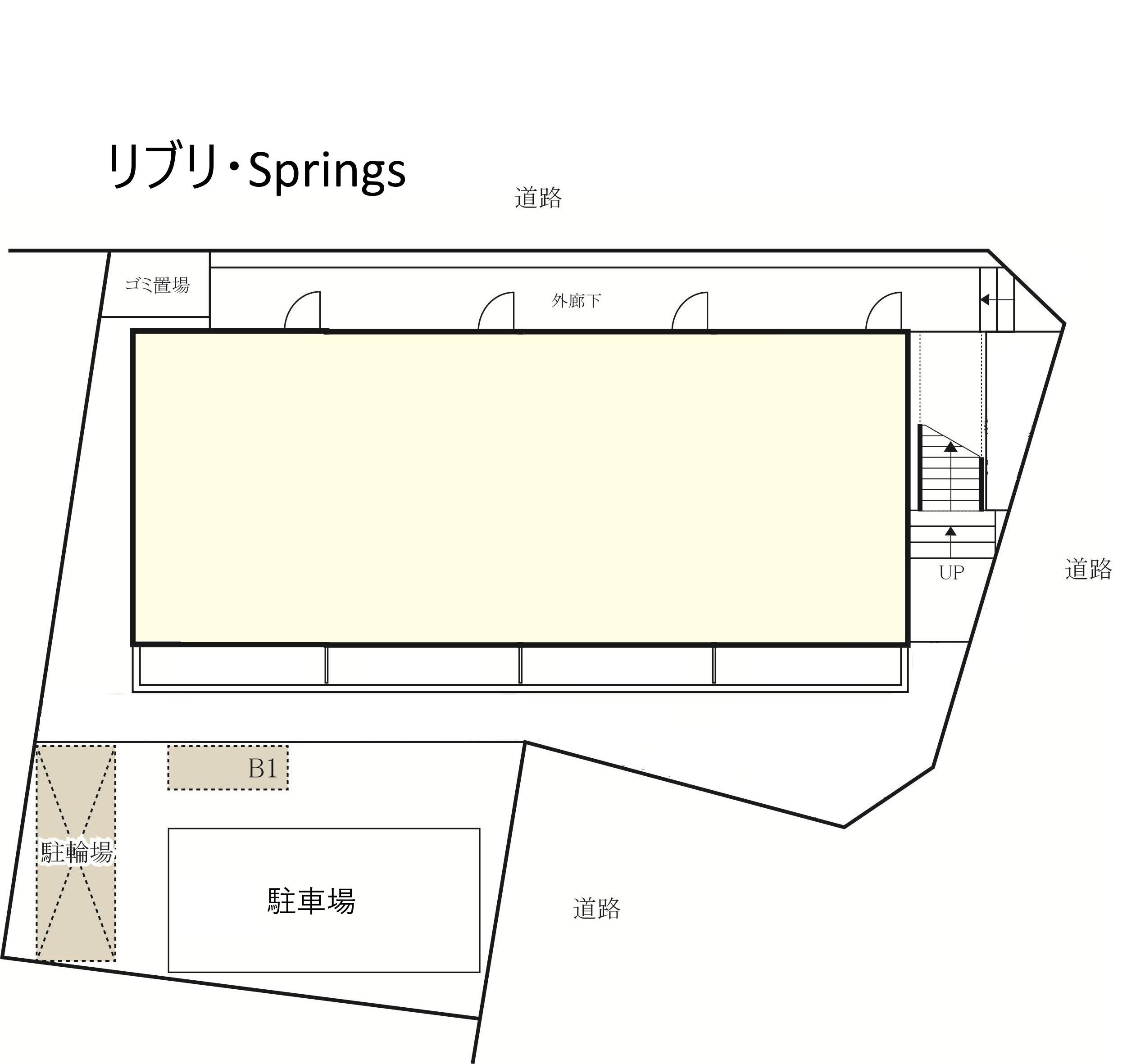 リブリ・Springsの駐車配置図