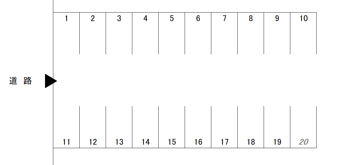 末広４丁目駐車場の駐車配置図