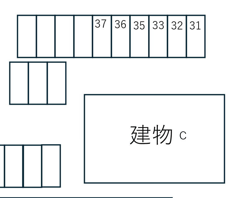 140168プラッサムコート羽衣Cの駐車配置図