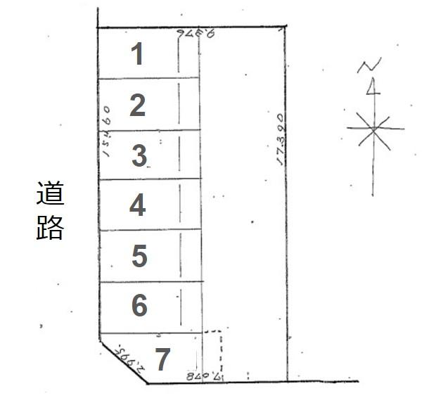 夏井駐車場の駐車配置図