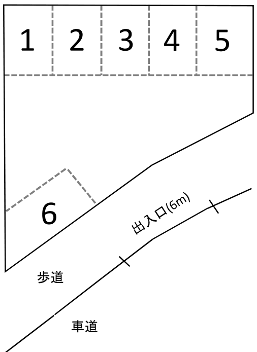 小立野パーキングの駐車配置図