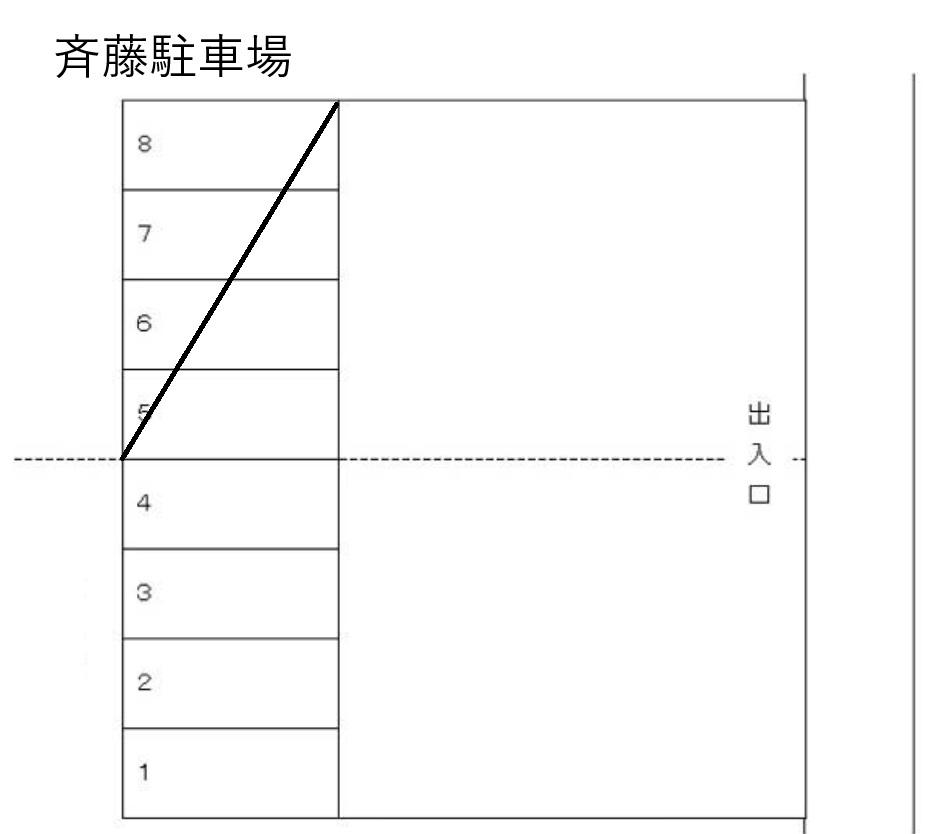 斉藤駐車場の駐車配置図
