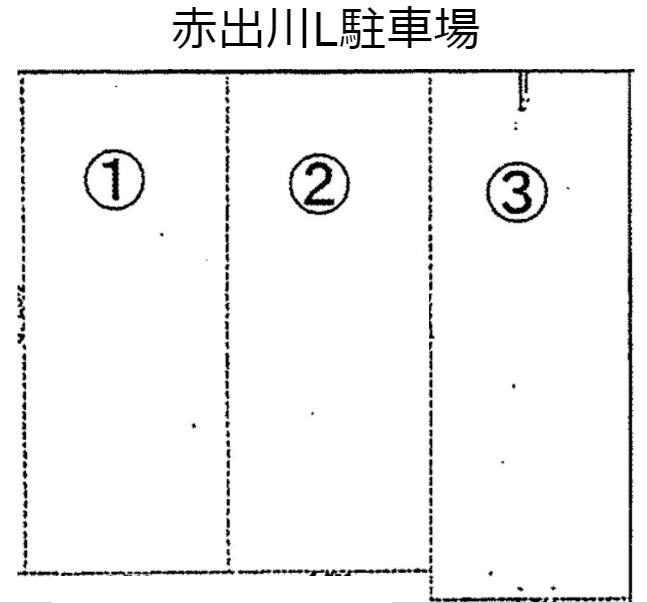 赤出川L駐車場の駐車配置図