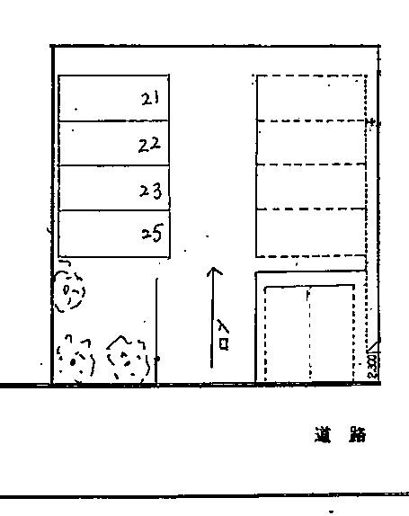 第二フレグランス由宇崎駐車場の駐車配置図