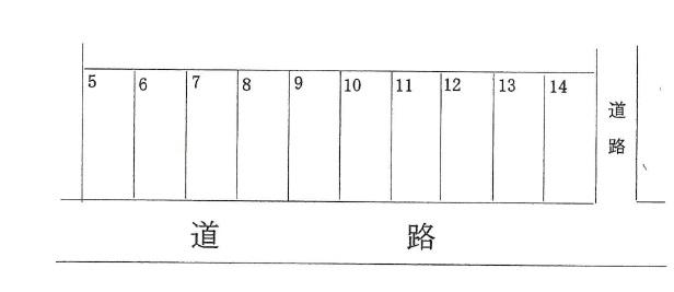 大谷口駐車場の駐車配置図