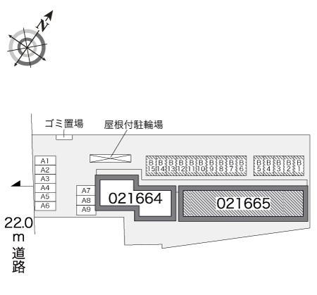 キャロットＢ(21665)の駐車配置図