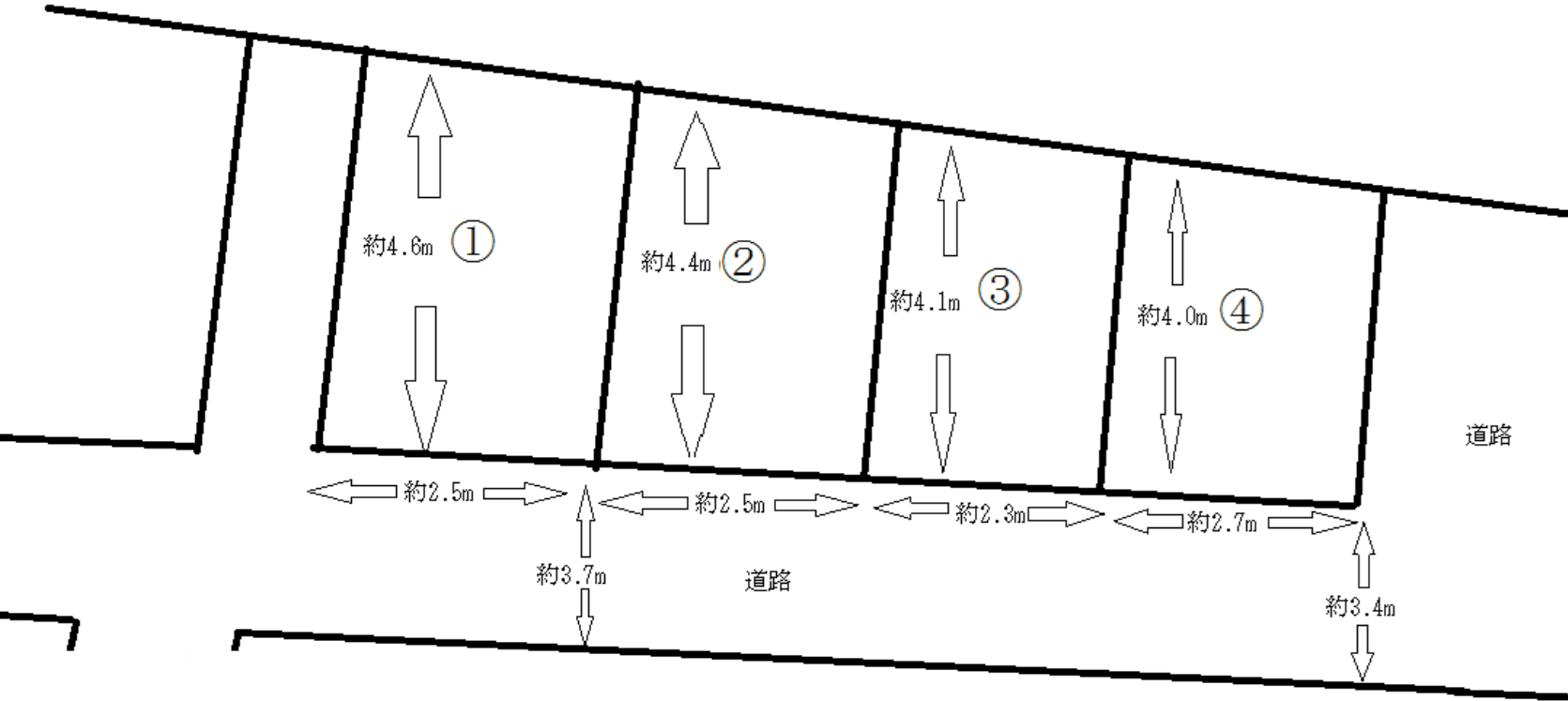 桜町駐車場の駐車配置図
