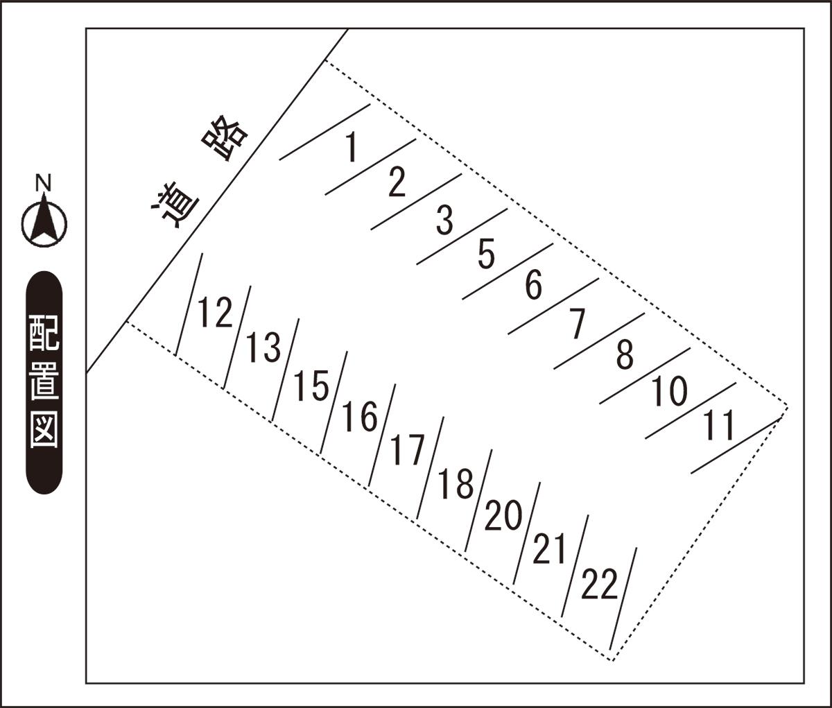 下森田新町Yパーキングの駐車配置図