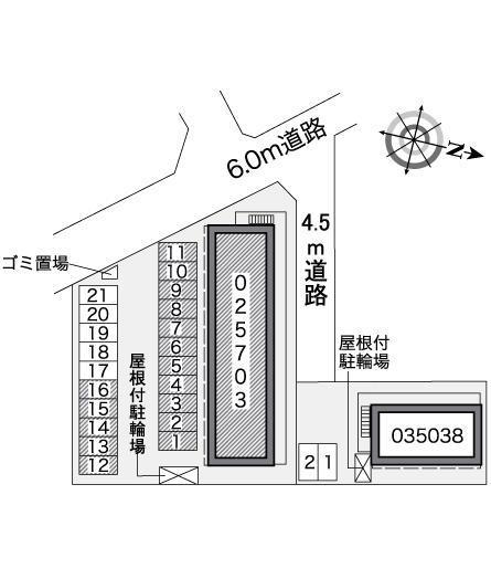 エフ(25703)の駐車配置図