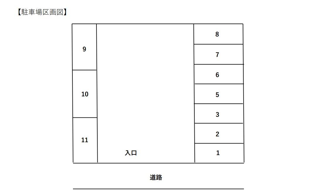中山駐車場の駐車配置図