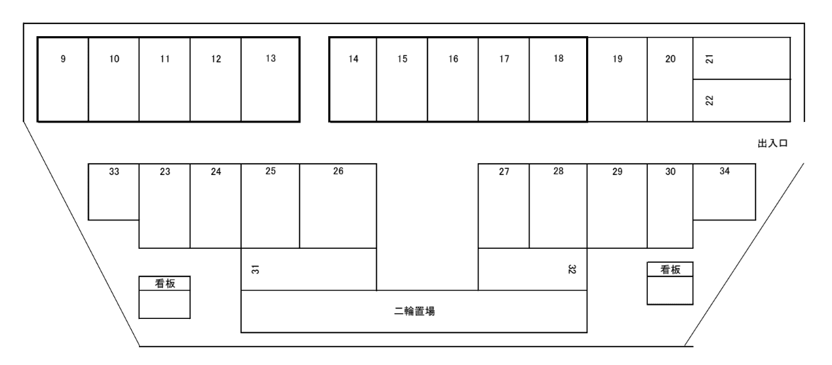 小泉臨時駐車場の駐車配置図