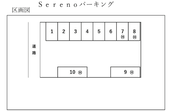 Ｓｅｒｅｎｏパーキングの駐車配置図