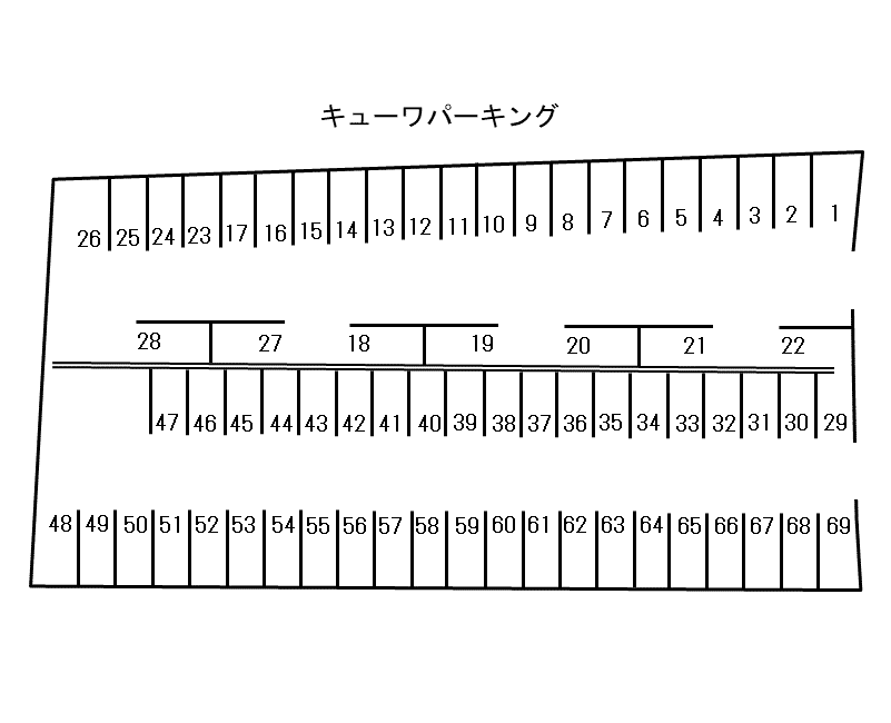 キューワパーキングの駐車配置図