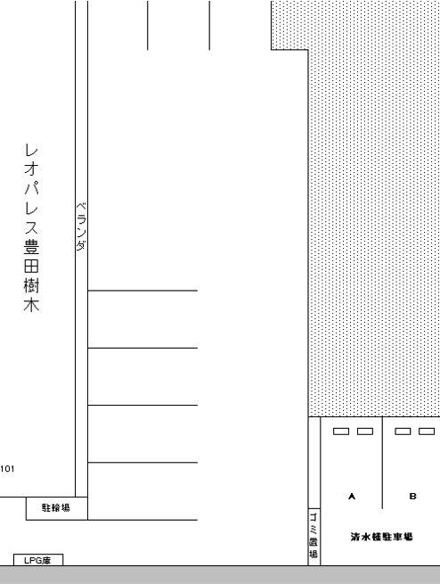 清水様駐車場の駐車配置図