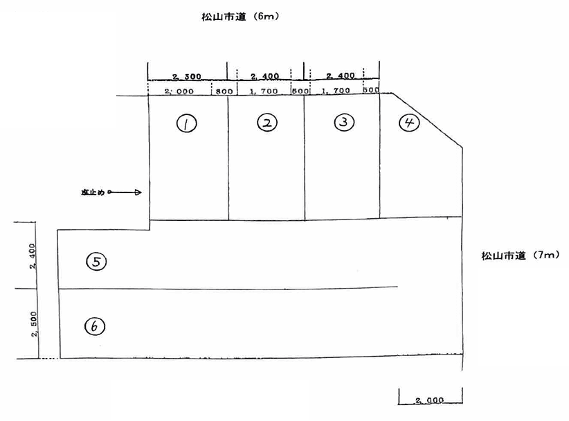 西泉駐車場の駐車配置図