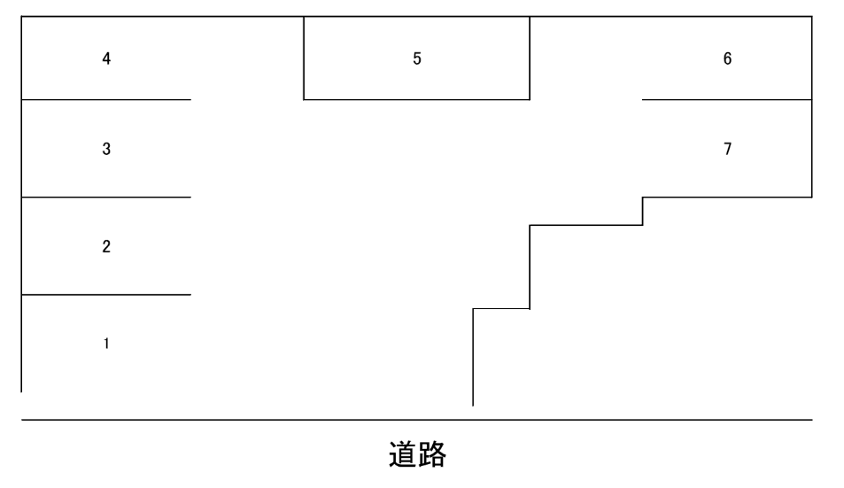 江口駐車場の駐車配置図