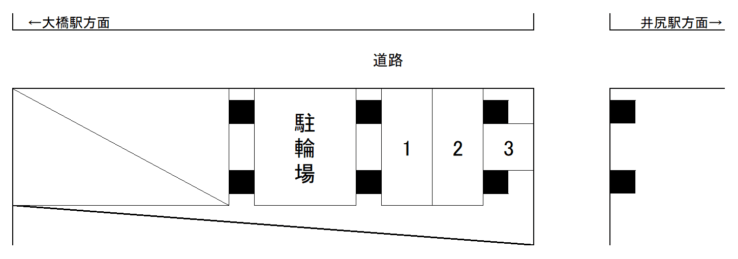 R-15地区駐車場の駐車配置図