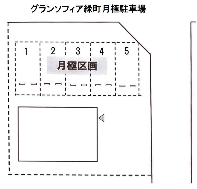 グランソフィア緑町月極駐車場の駐車配置図