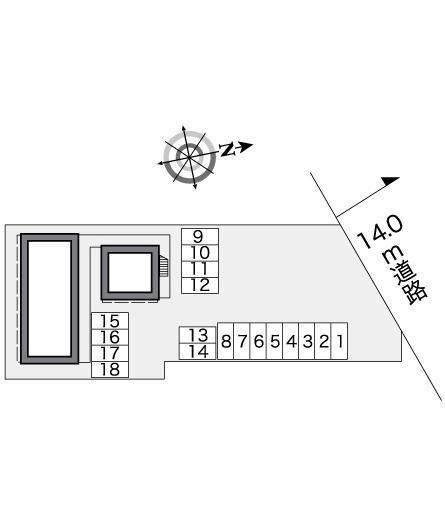 よねぐらⅡ(25720)の駐車配置図