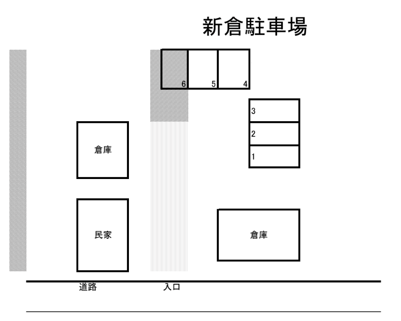 新倉駐車場の駐車配置図