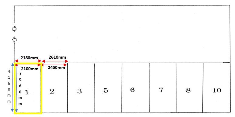 ８パーキング諸江の駐車配置図