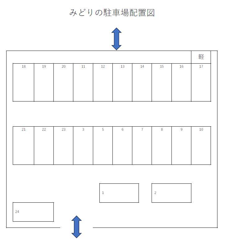 みどりの駐車場の駐車配置図