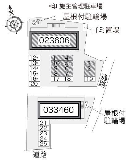 稲荷(23606)の駐車配置図