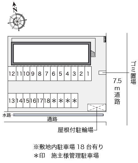 コンフォール(15023)の駐車配置図